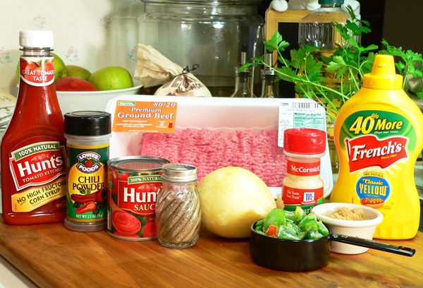 01_Sloppy-Joe's_Ingredients Sloppy Joe Sandwich ingredients