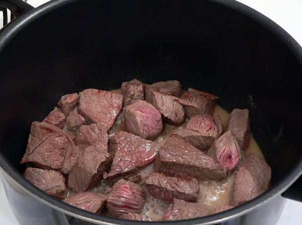 06-Beef-Stew_brown-beef Brown the beef in the butter.