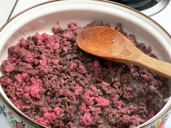 06_Sloppy-Joe's_beef-browning Beef as it begins to brown.