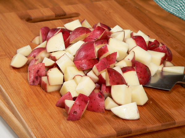18-Beef-Stew_dice-potatoes Dice up the potatoes.