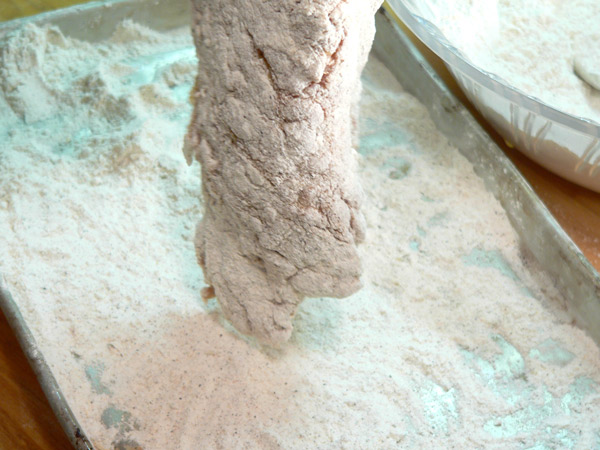 23_Chicken-Fried-Steak_dredge-shake-excess Gently shake off any excess flour.