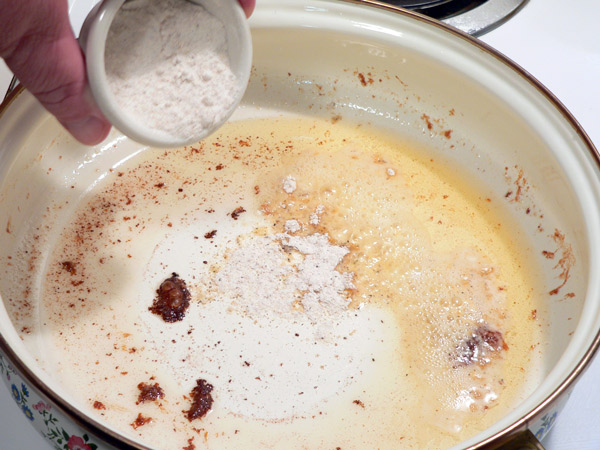 33_Chicken-Fried-Steak_drippings-add-flour Stir in the flour.