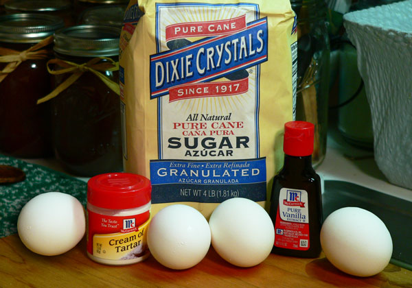 Seven Minute Frosting, ingredients.