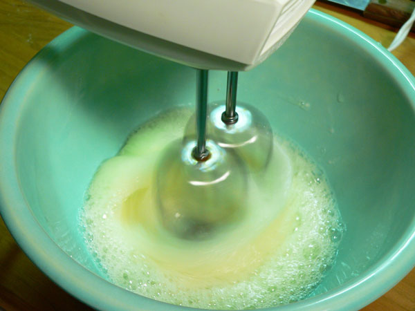 Seven Minute Frosting, beat on high speed.
