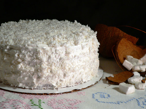 Seven Minute Frosting, serve and enjoy.