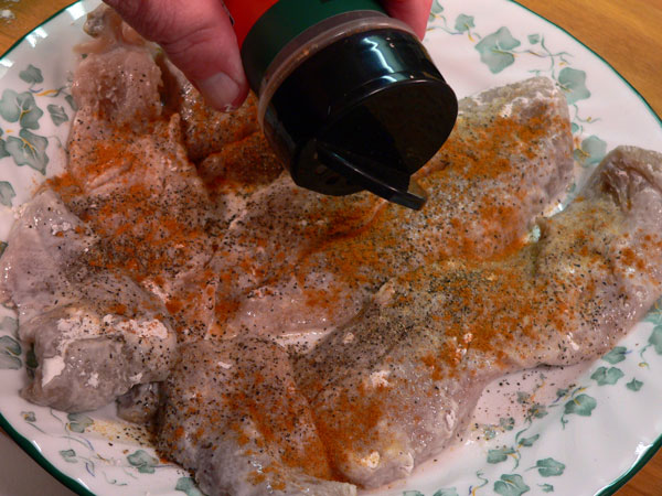 Blue-Fish_14_season-with-cayenne-pepper Bluefish Recipe, add some cayenne pepper.