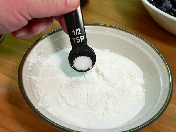 Blueberry-Pie_07_add-salt Blueberry Pie, add the salt.