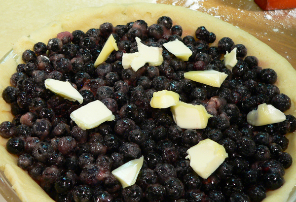Blueberry-Pie_15_add-butter Blueberry Pie, add butter.