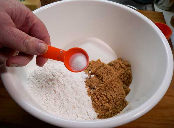 Fruitcake Cookies, add the salt.