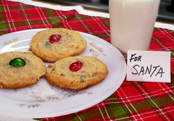 Fruitcake Cookies, enjoy Santa.