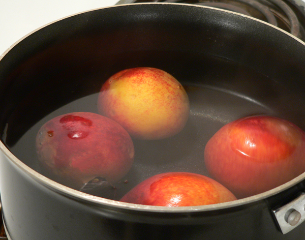 Peach-Preserve-Ice-Cream_04_warm-the-peaches Peach Preserve Ice Cream, warm the peaches.