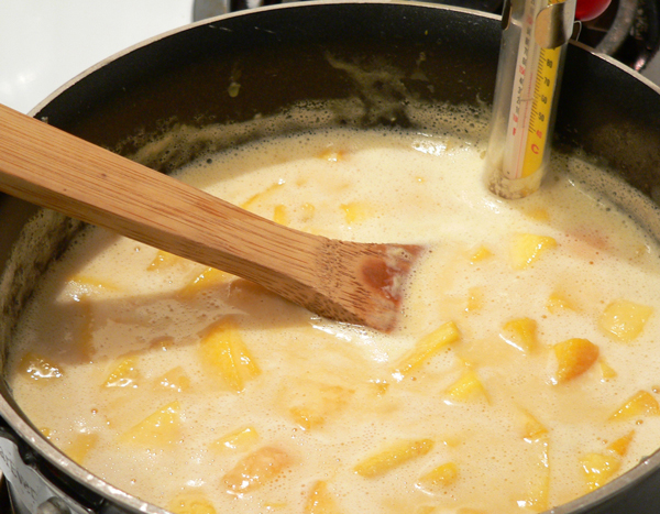 Peach-Preserve-Ice-Cream_25_heat-again Peach Preserve Ice Cream, heat it up again.