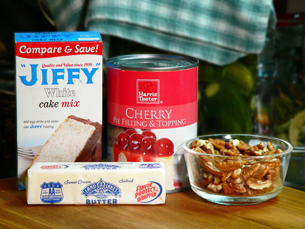 Quick-Cherry-Cobbler_01_ingredients Quick Cherry Cobbler, ingredients.