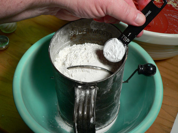 Red Velvet Cake, add the baking soda.