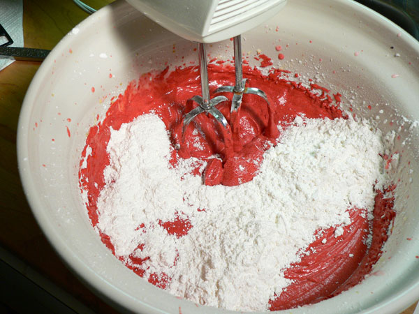 Red Velvet Cake, add more flour.
