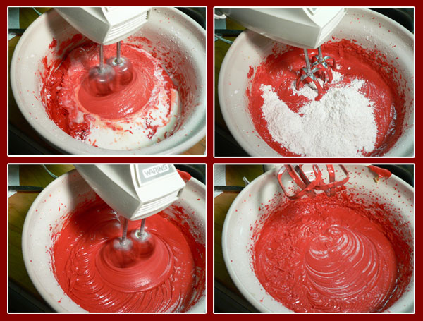 Red Velvet Cake, final mix down.