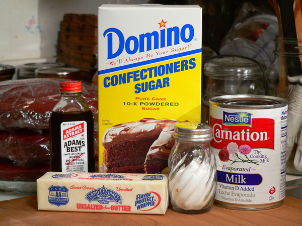 Red Velvet Cake, frosting ingredients.