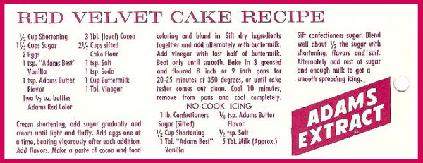 Red Velvet Recipe Card BAck