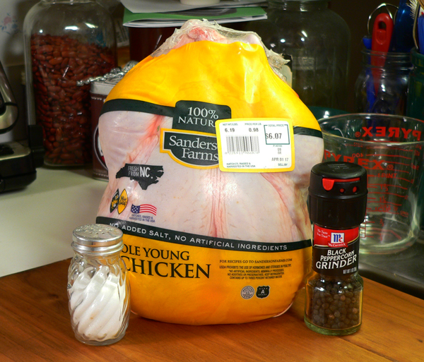 Roast Chicken, ingredients you'll need.