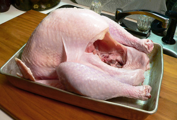 Roast Turkey, refrigerate the turkey over night.