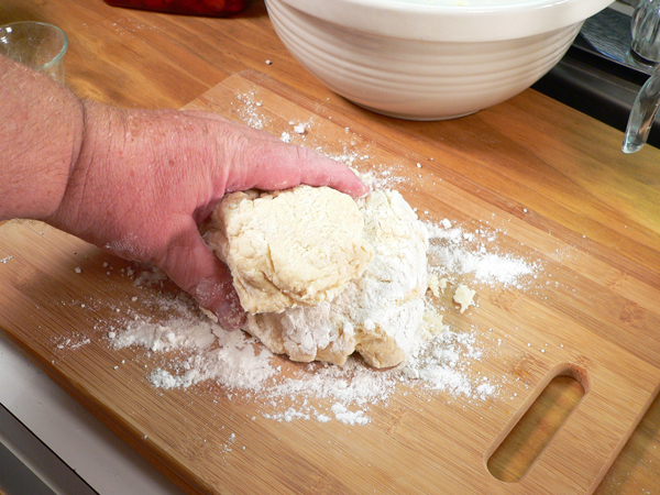 Strawberry-Shortcake_13_work-by-hand Strawberry Shortcake, work the dough by hand until smooth.