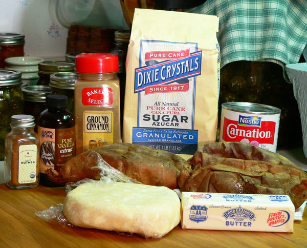 Sweet Potato Pie, ingredients you'll need.