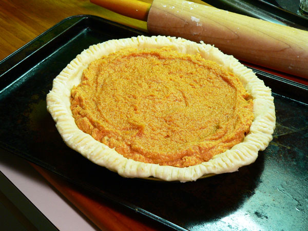Sweet Potato Pie, baking sheet.