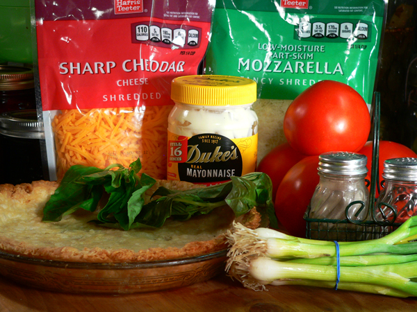 Tomato-Pie_04_ingredients Tomato Pie Recipe, ingredients.